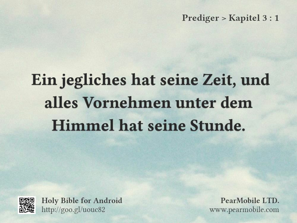 Prediger, Kapitel 3:1